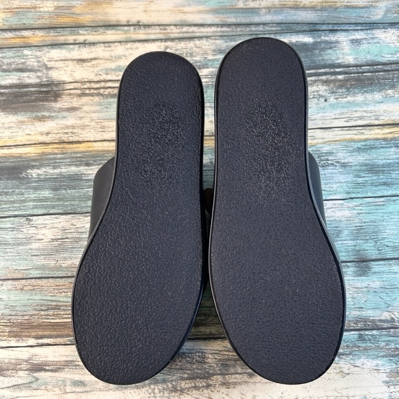 Gentle Souls Womens Theresa Platform Slide Sandal Size 8 Black Leather Slip On - Picture 7 of 13